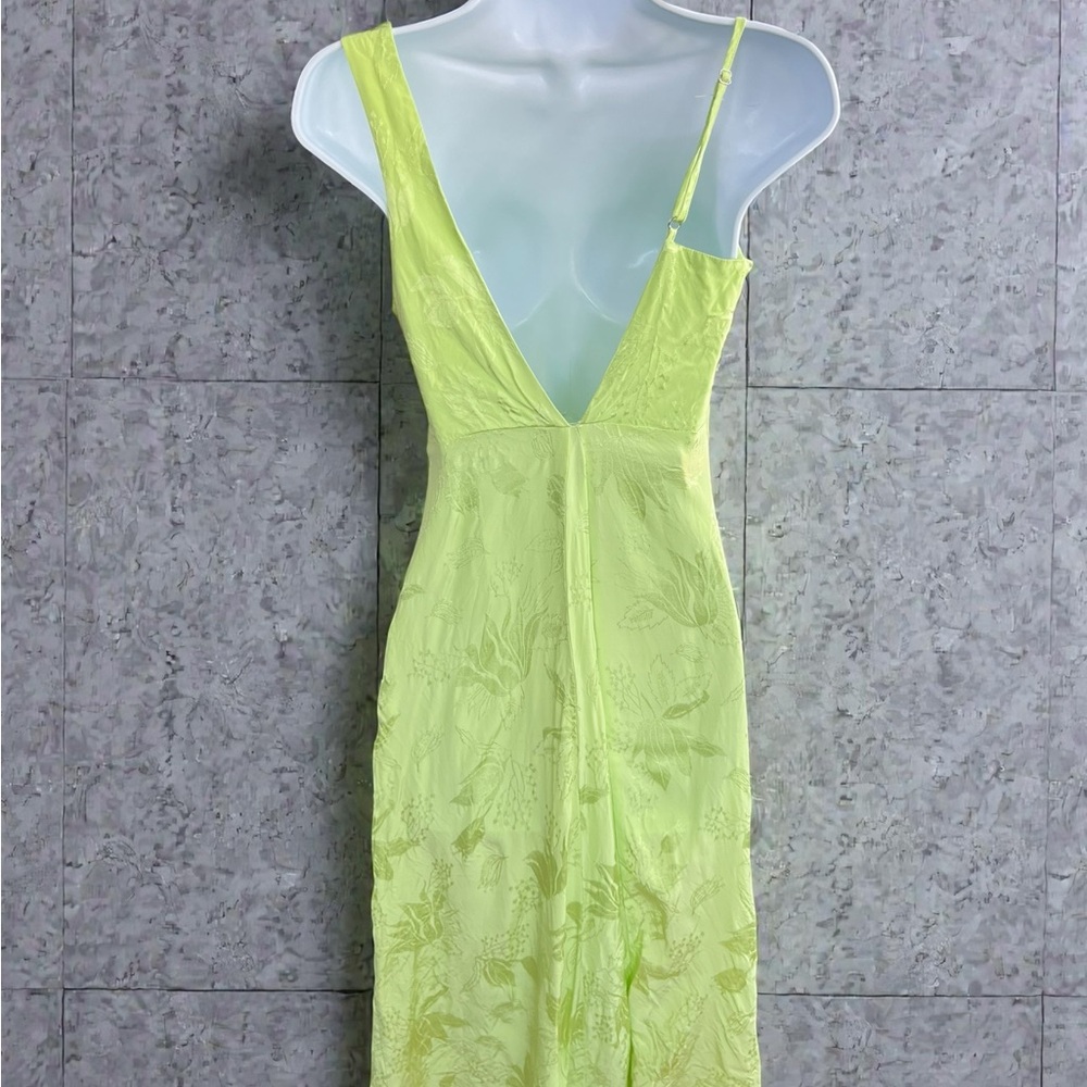 For Love & Lemons- Ilana Midi Dress Light Green Sleeveless Dress Size XS - Picture 10 of 12